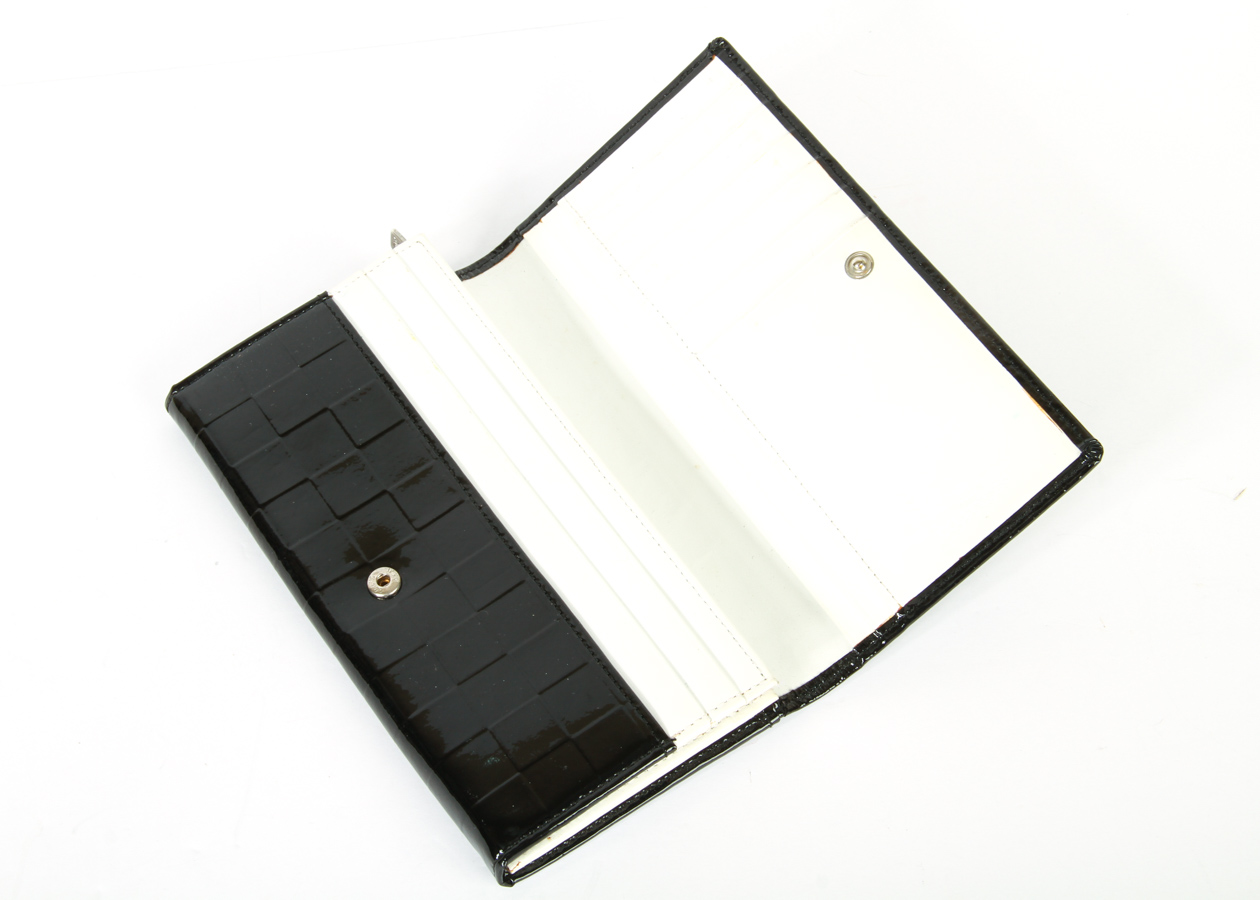 Courreges Black Patent Leather Wallet