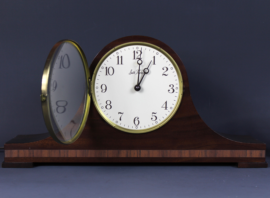 Seth Thomas Mantel Clock With Bulova Crystal Shelf Clock