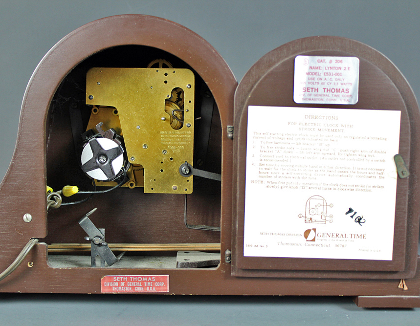 Seth Thomas Mantel Clock With Bulova Crystal Shelf Clock