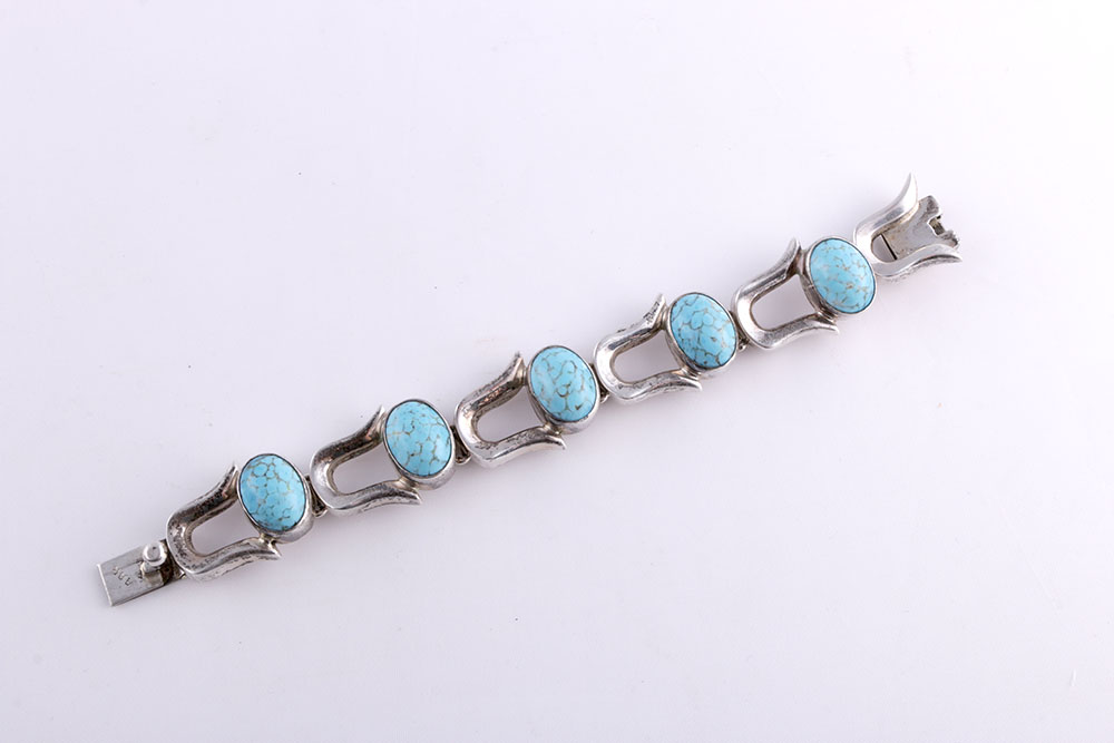 Vintage Turquoise Bracelets and Beaded Necklace