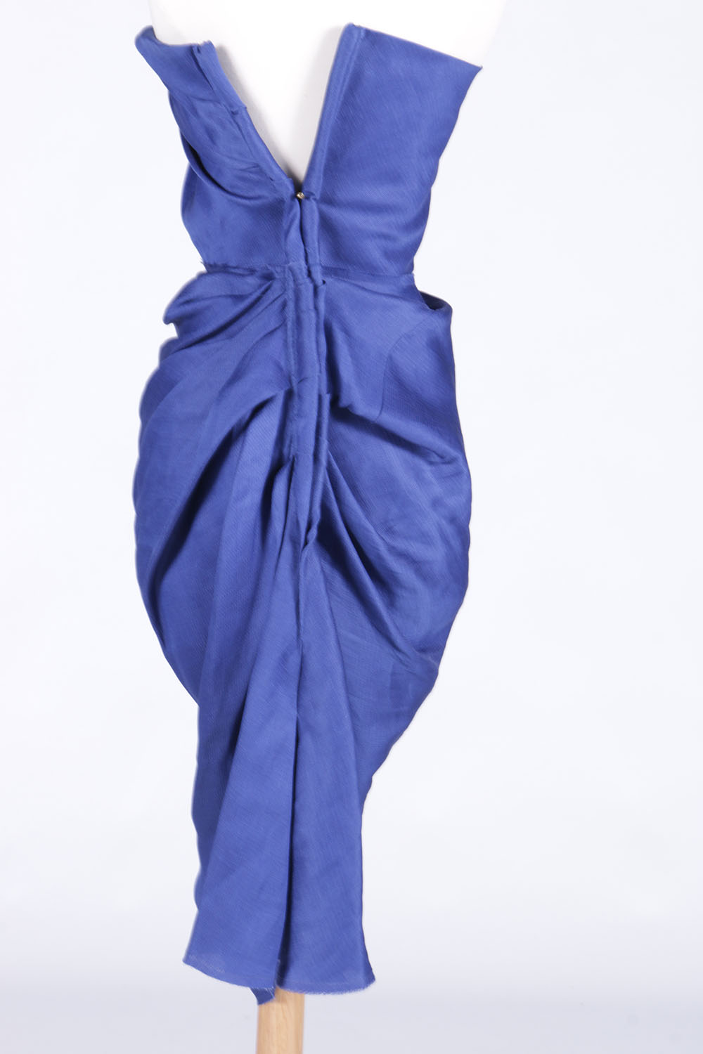 2009 Lanvin Silk and Linen Strapless Cocktail Dress