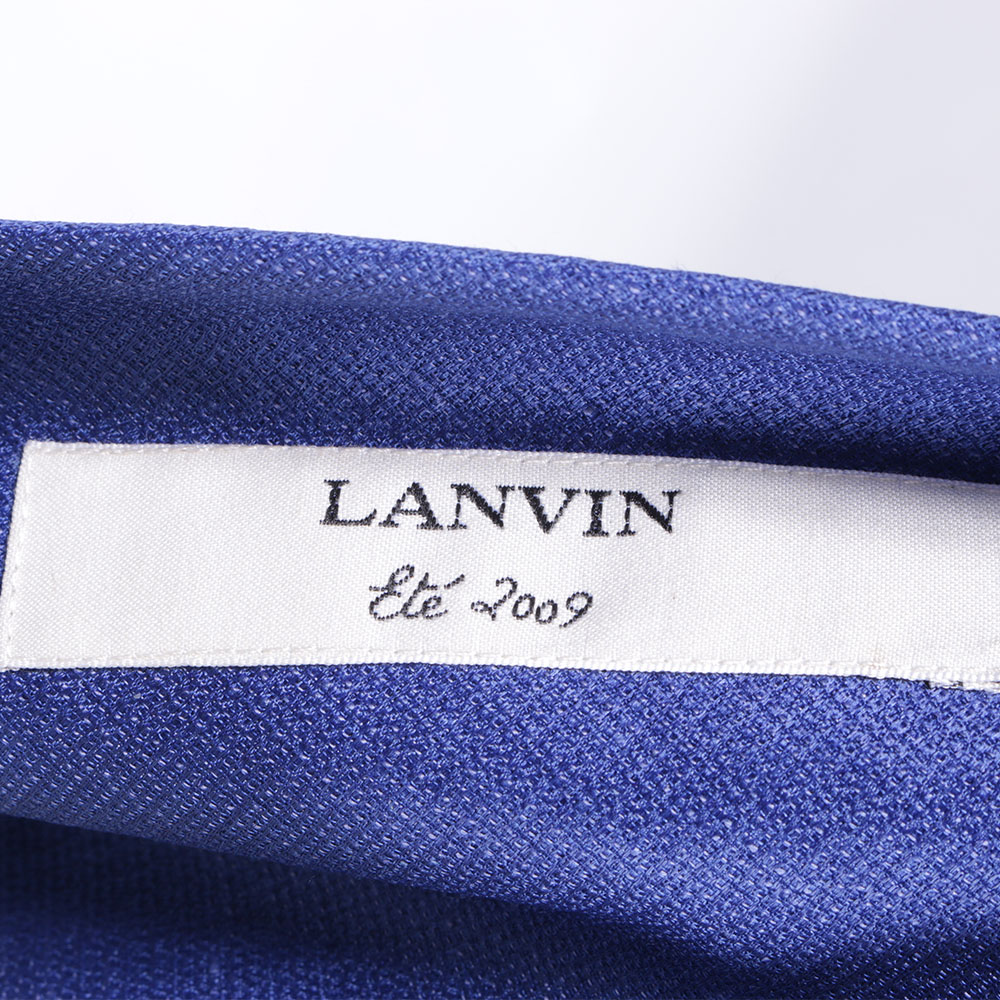2009 Lanvin Silk and Linen Strapless Cocktail Dress