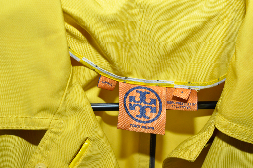 Yellow Tory Burch Trench Coat
