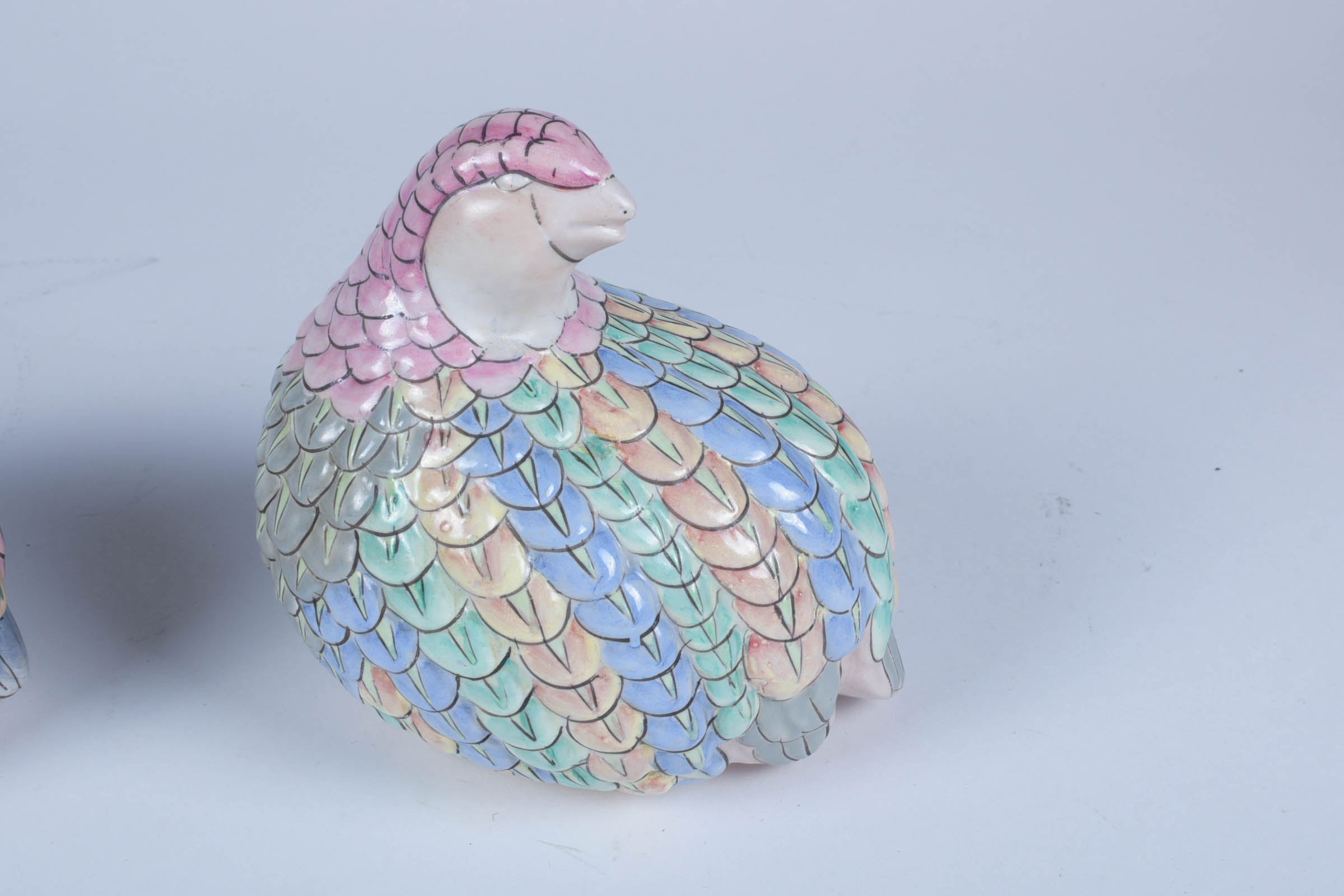 Pair of Hand-Painted Bird Figurines