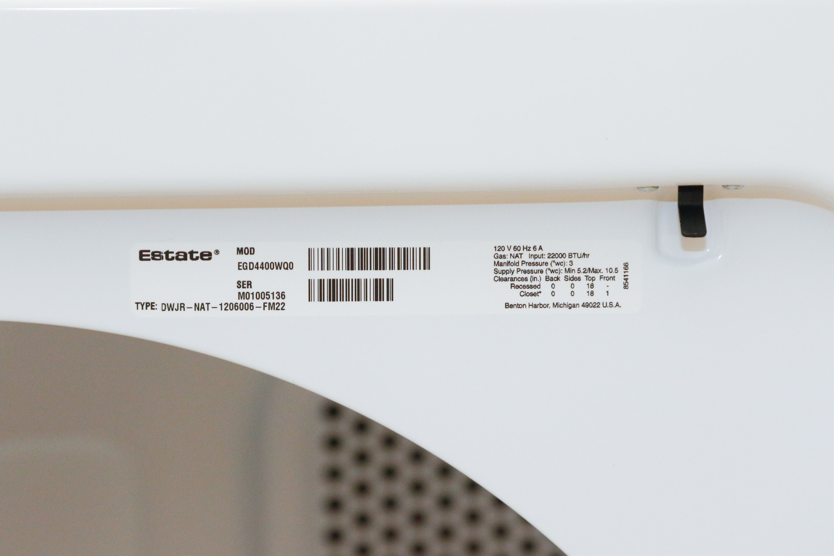 Frigidaire Gallery Washer and Whirlpool Estate Dryer Set