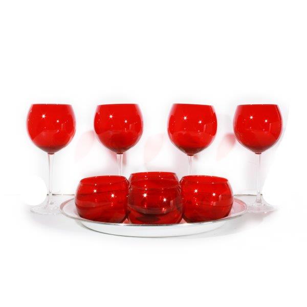 Wine Glasses With Matching Votives