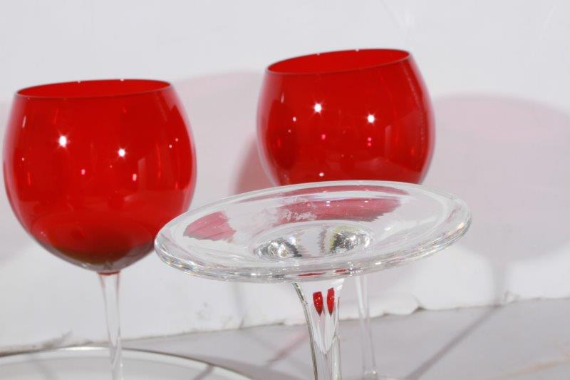 Wine Glasses With Matching Votives