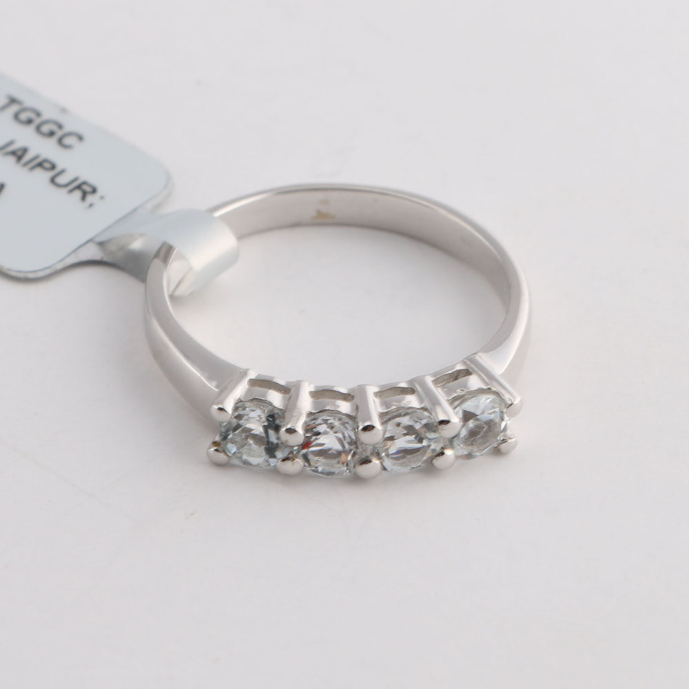 Aqua Cullinan Topaz Sterling Silver Ring