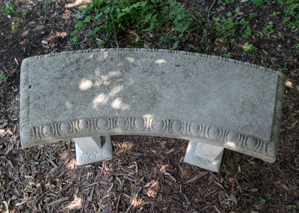 Curved Concrete Garden Bench