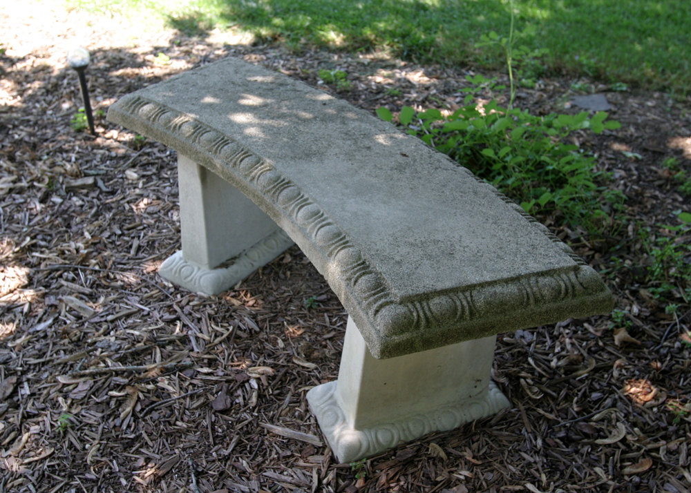 Curved Concrete Garden Bench