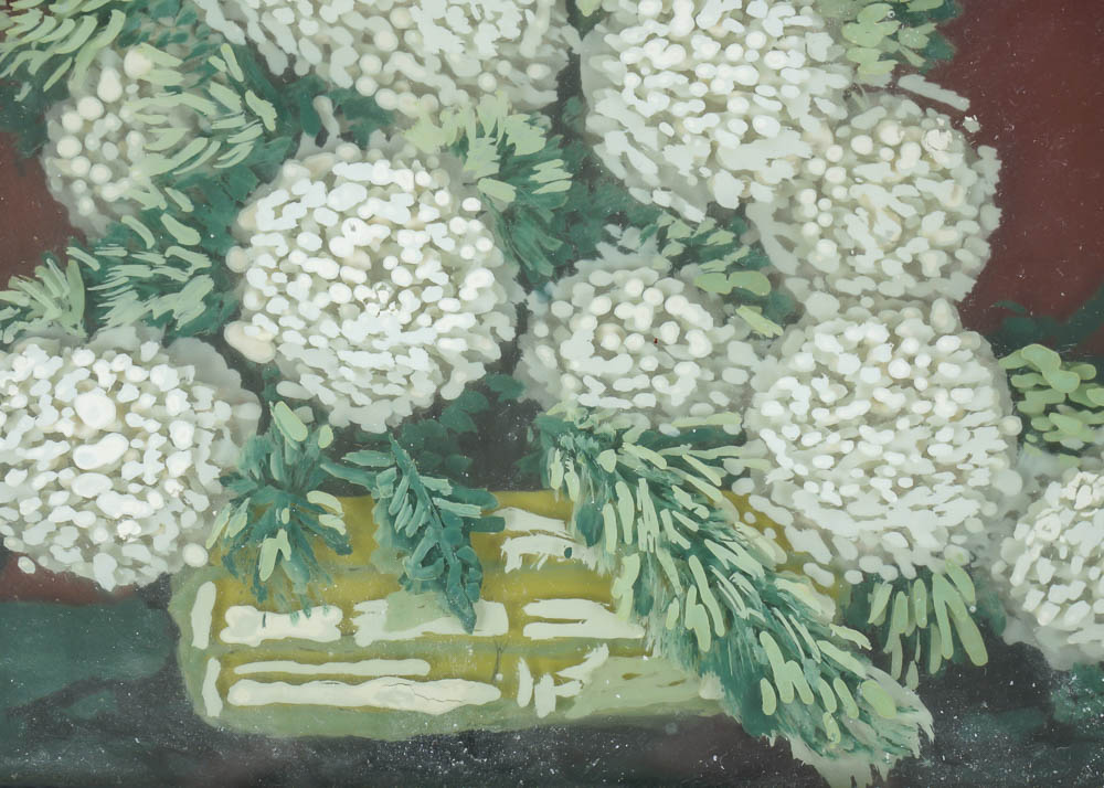 Antique Layered Reverse Glass Painting