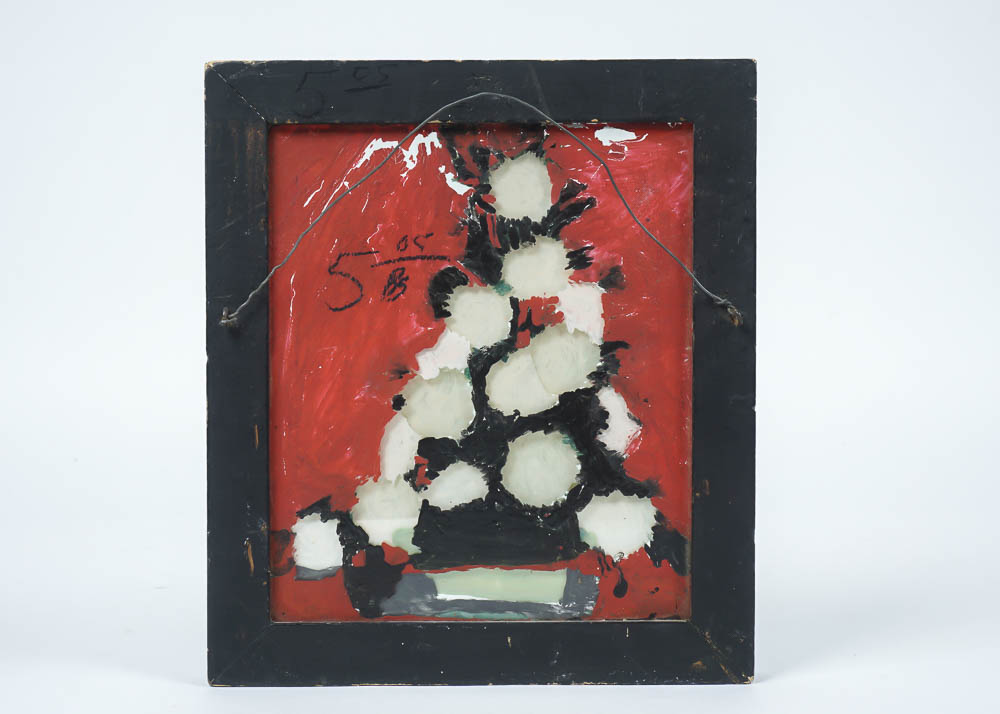 Antique Layered Reverse Glass Painting