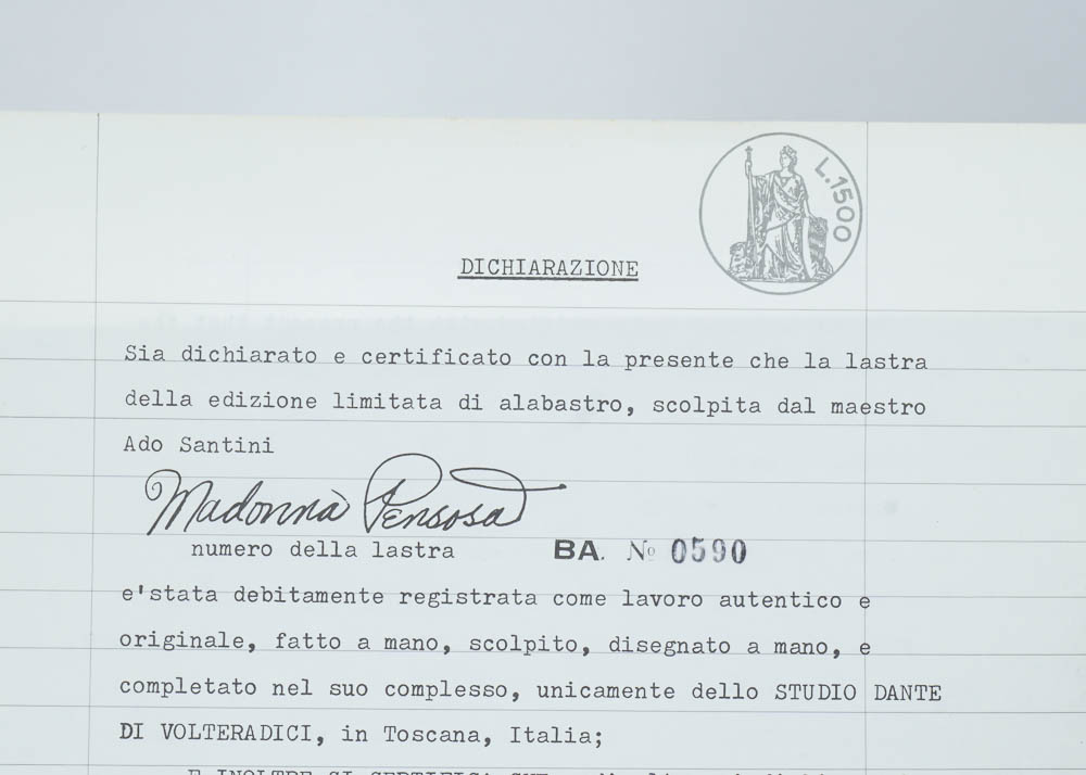 Oggetto d'Arte Alabaster Plate Pair