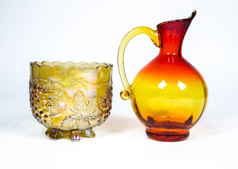 Vintage Pressed Glass Including Fenton