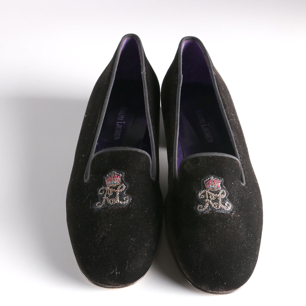 Ralph Lauren Embroidered Smoking Slipper Loafers