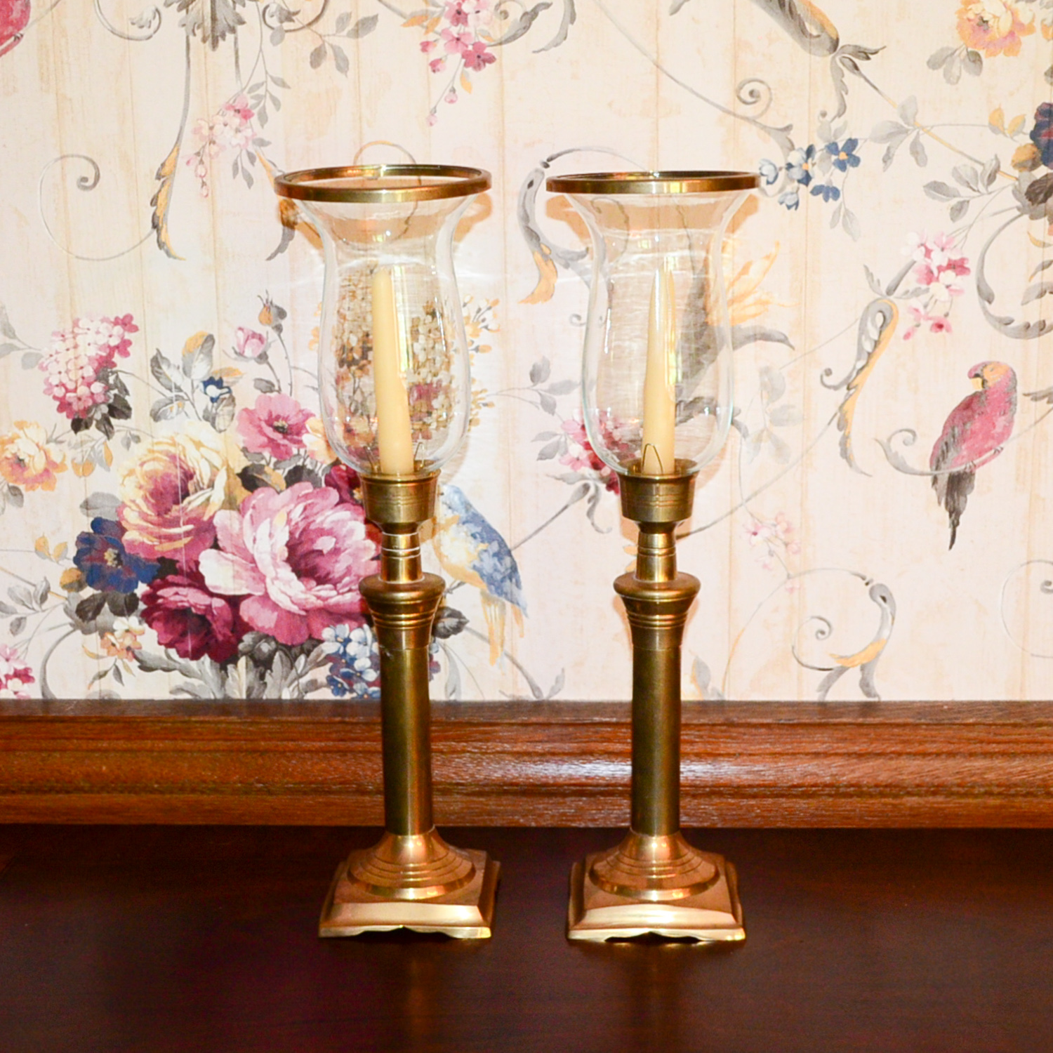 Pair Of Brass Candle Stick Holders