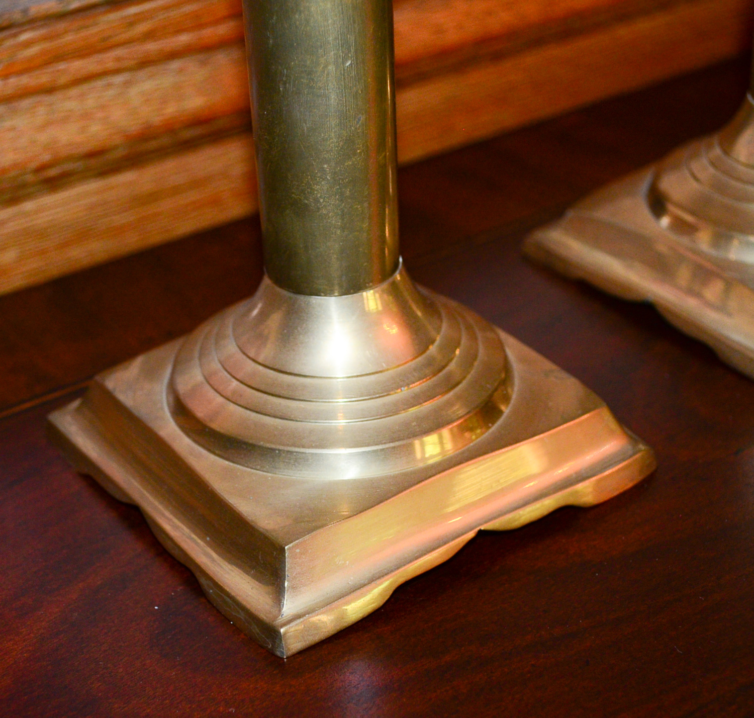 Pair Of Brass Candle Stick Holders
