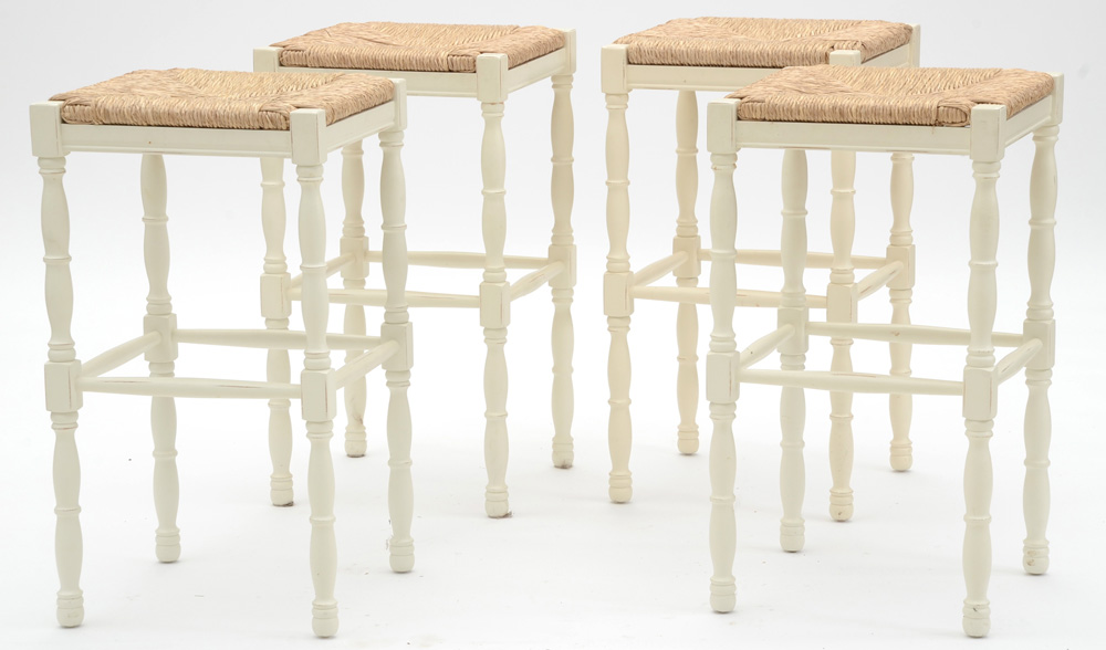 Ballard Designs White Bar Stools