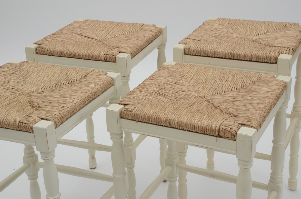 Ballard Designs White Bar Stools