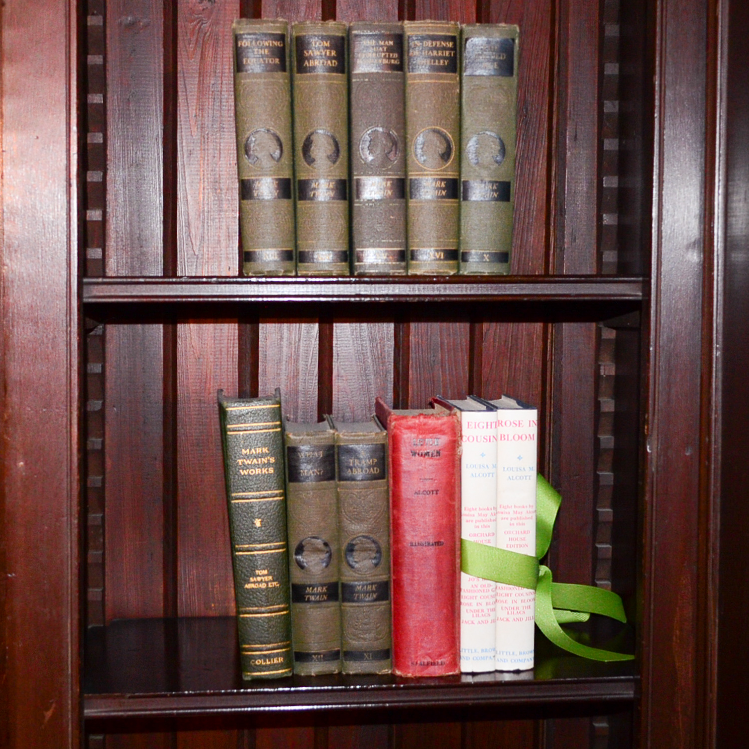 Louisa May Alcott and Mark Twain Books