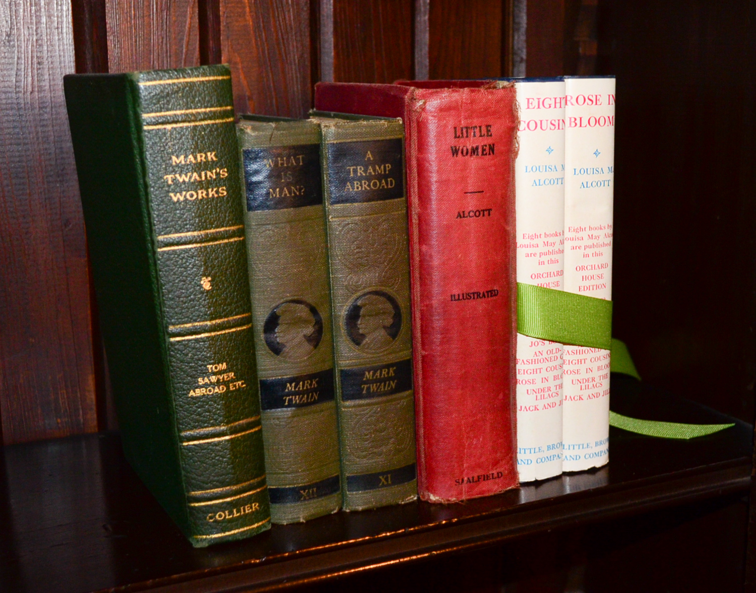 Louisa May Alcott and Mark Twain Books