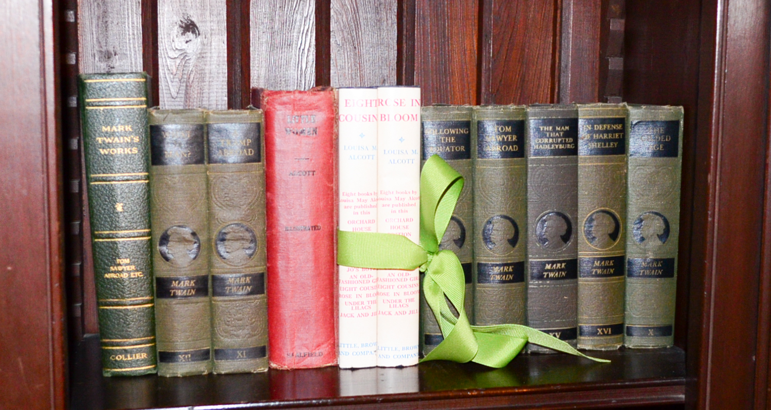 Louisa May Alcott and Mark Twain Books