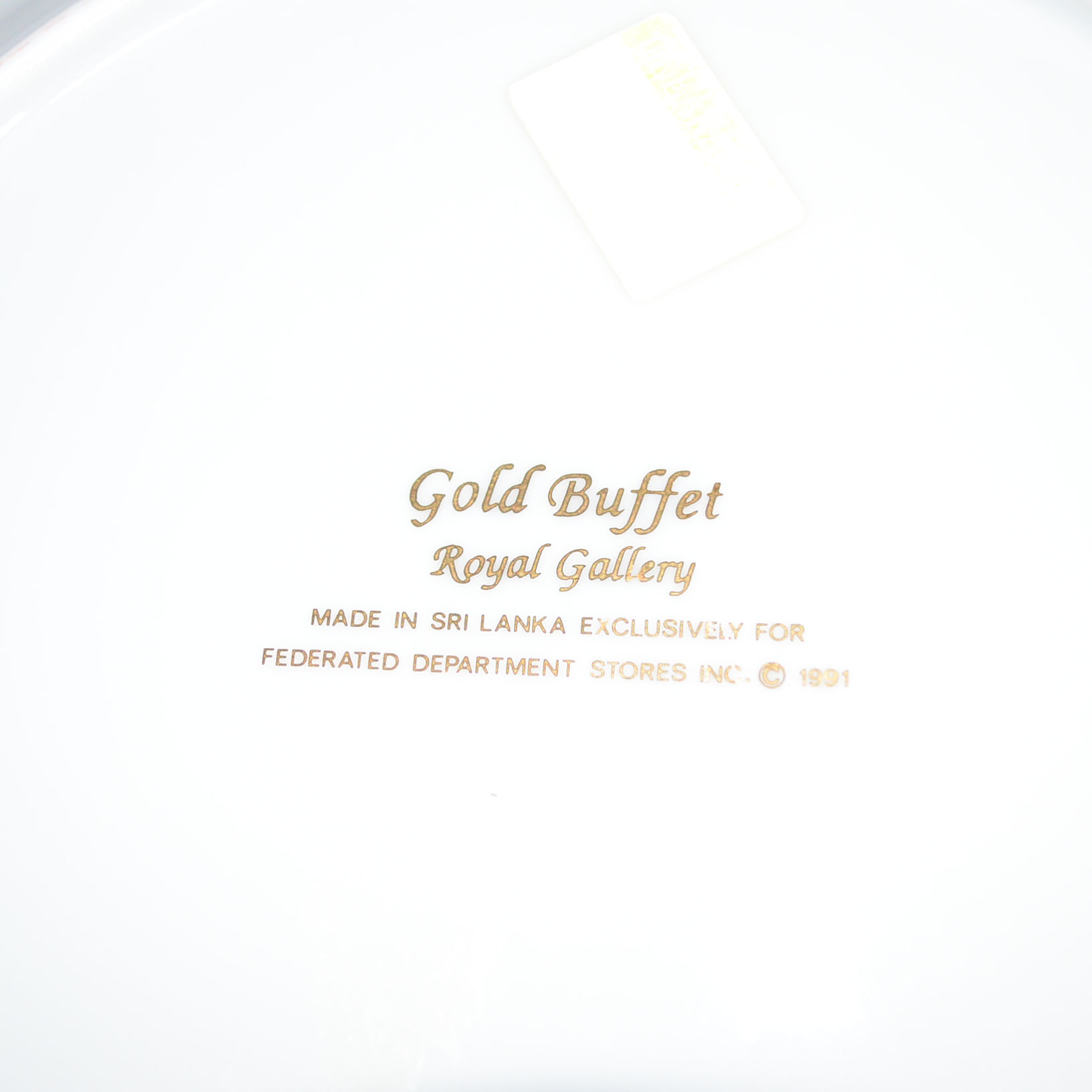 Gold Buffet Royal Gallery Plates