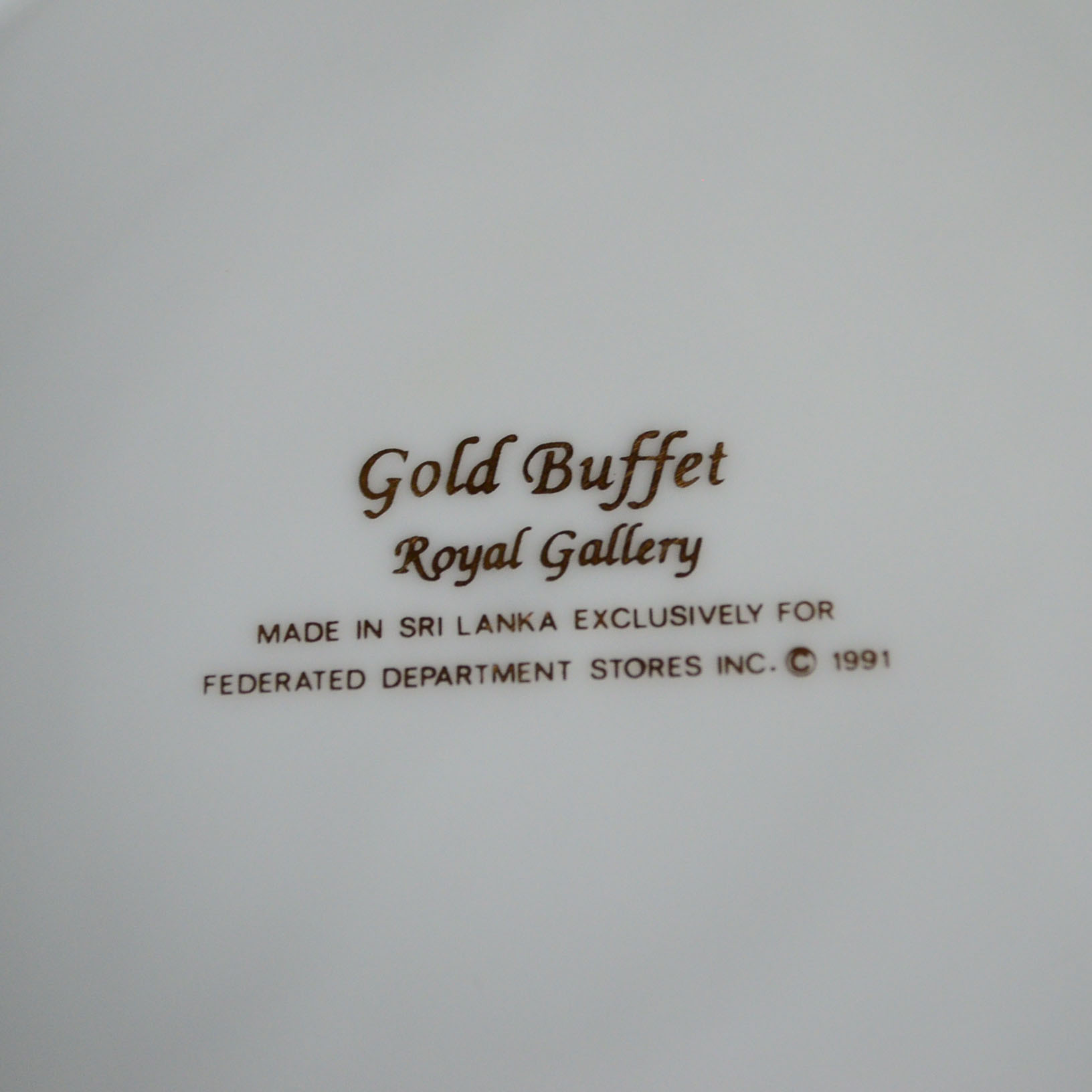 Gold Buffet Royal Gallery Plates