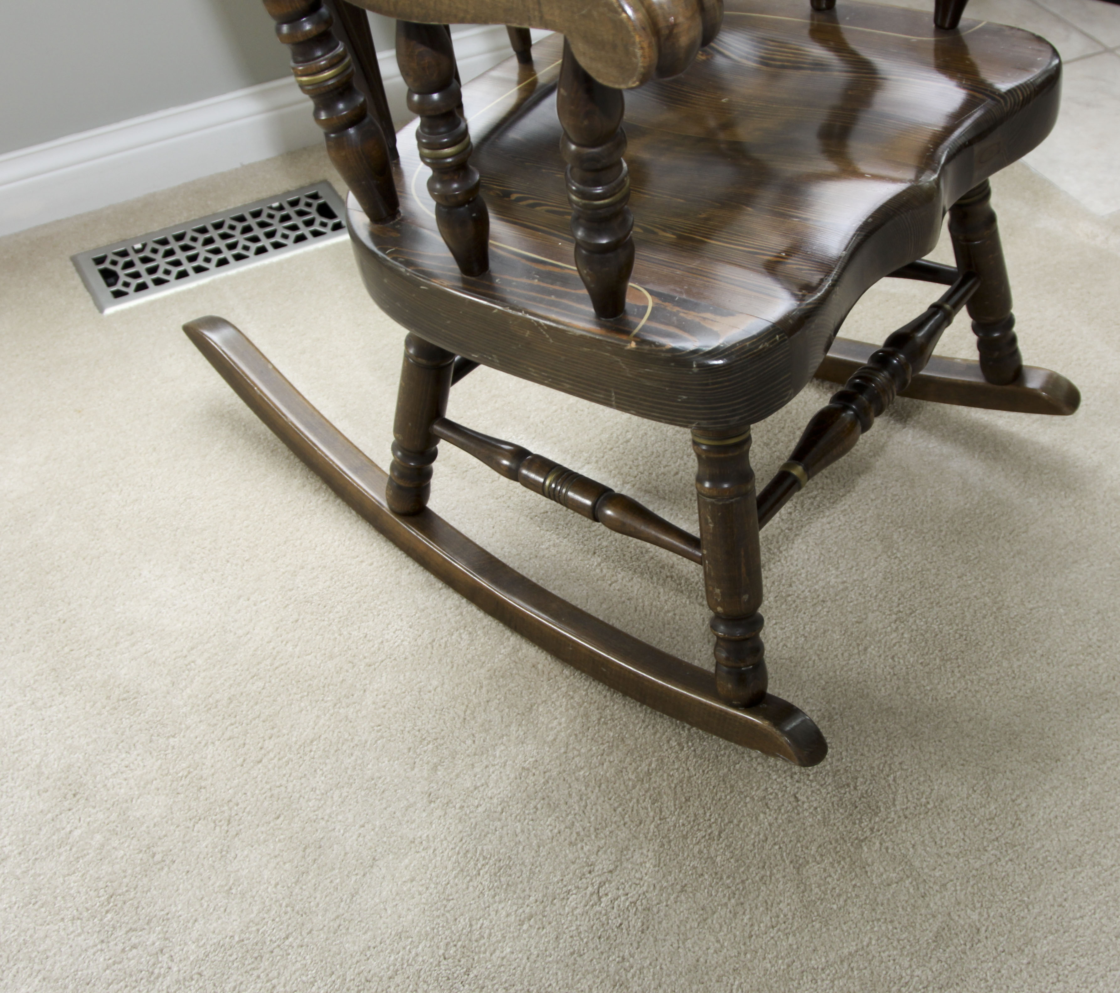 Oak Rocking Chair with Stenciled Details