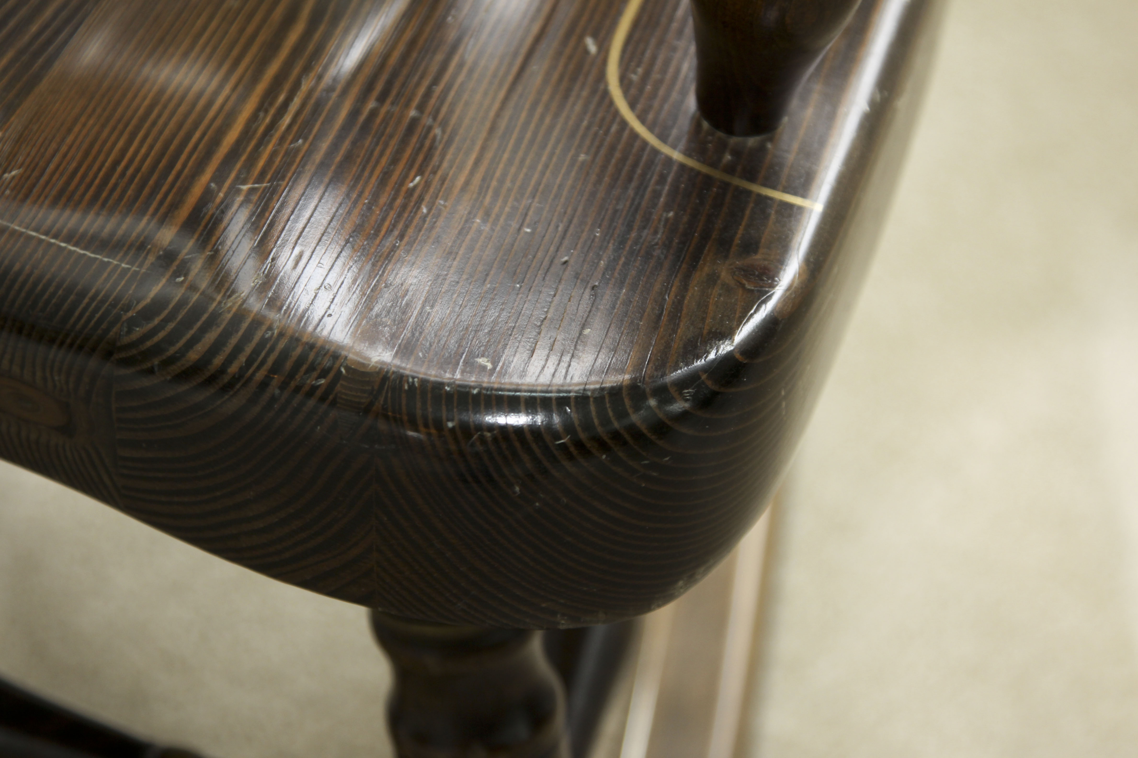 Oak Rocking Chair with Stenciled Details