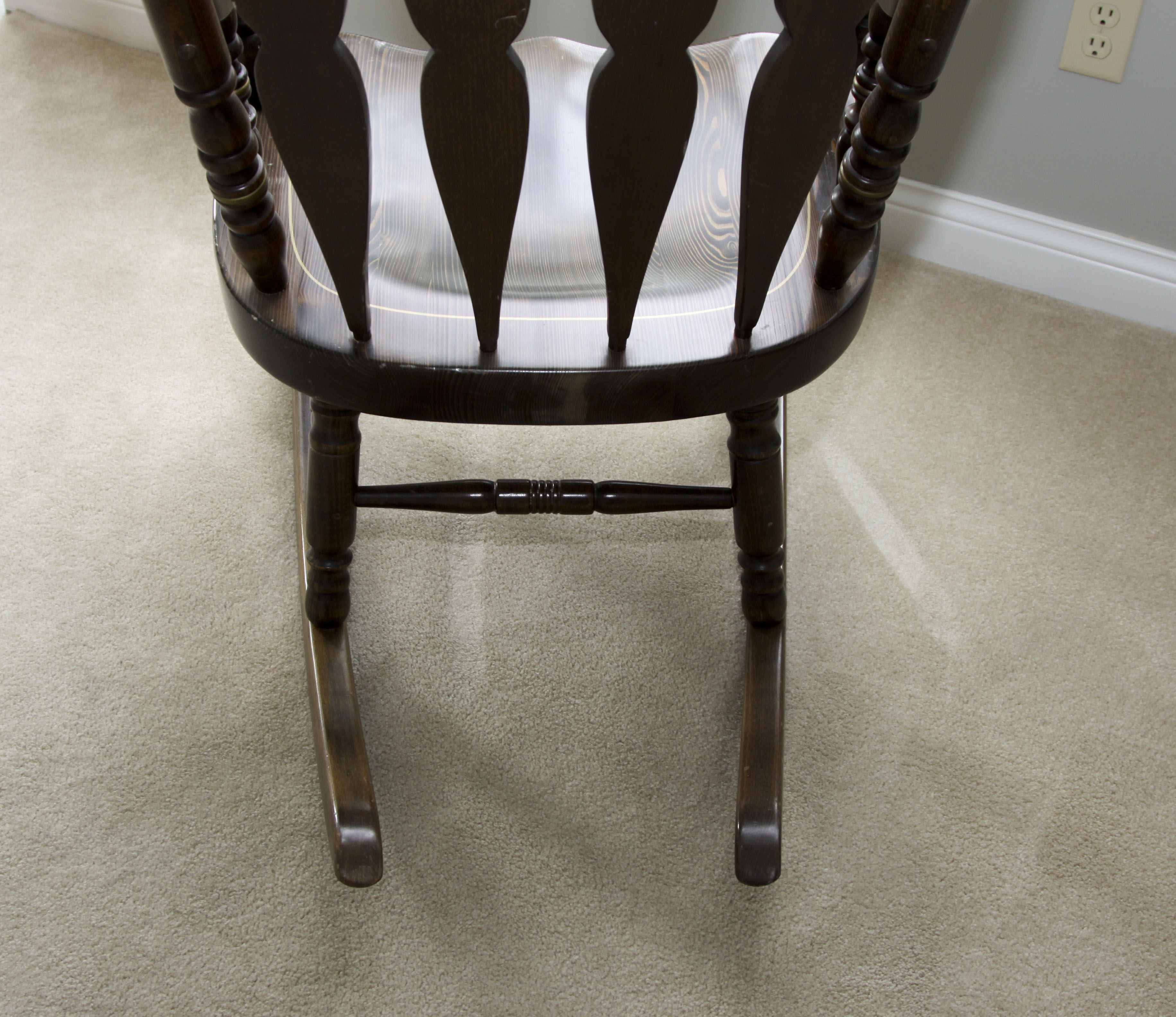 Oak Rocking Chair with Stenciled Details