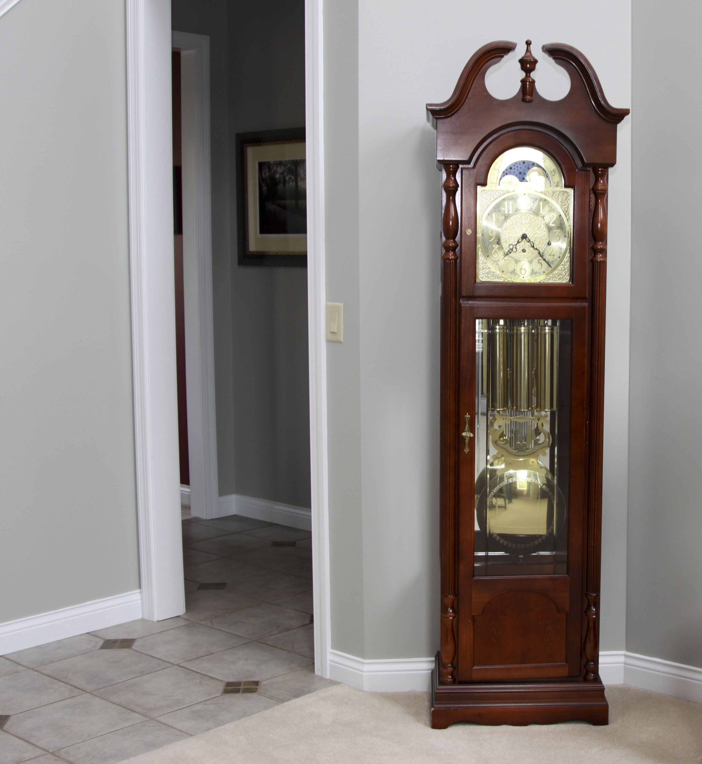 Ridgeway Cherry Grandfather Clock