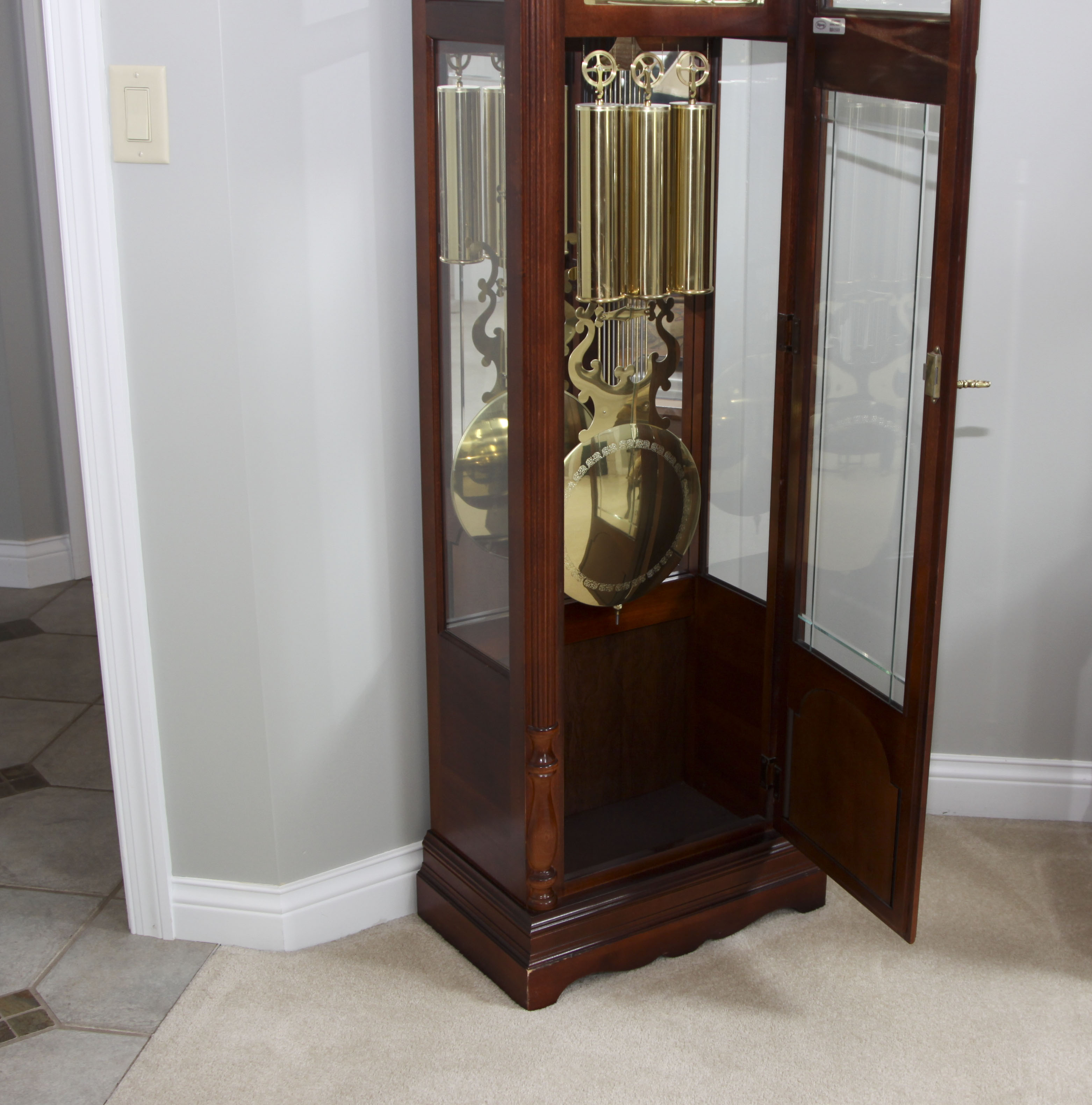 Ridgeway Cherry Grandfather Clock
