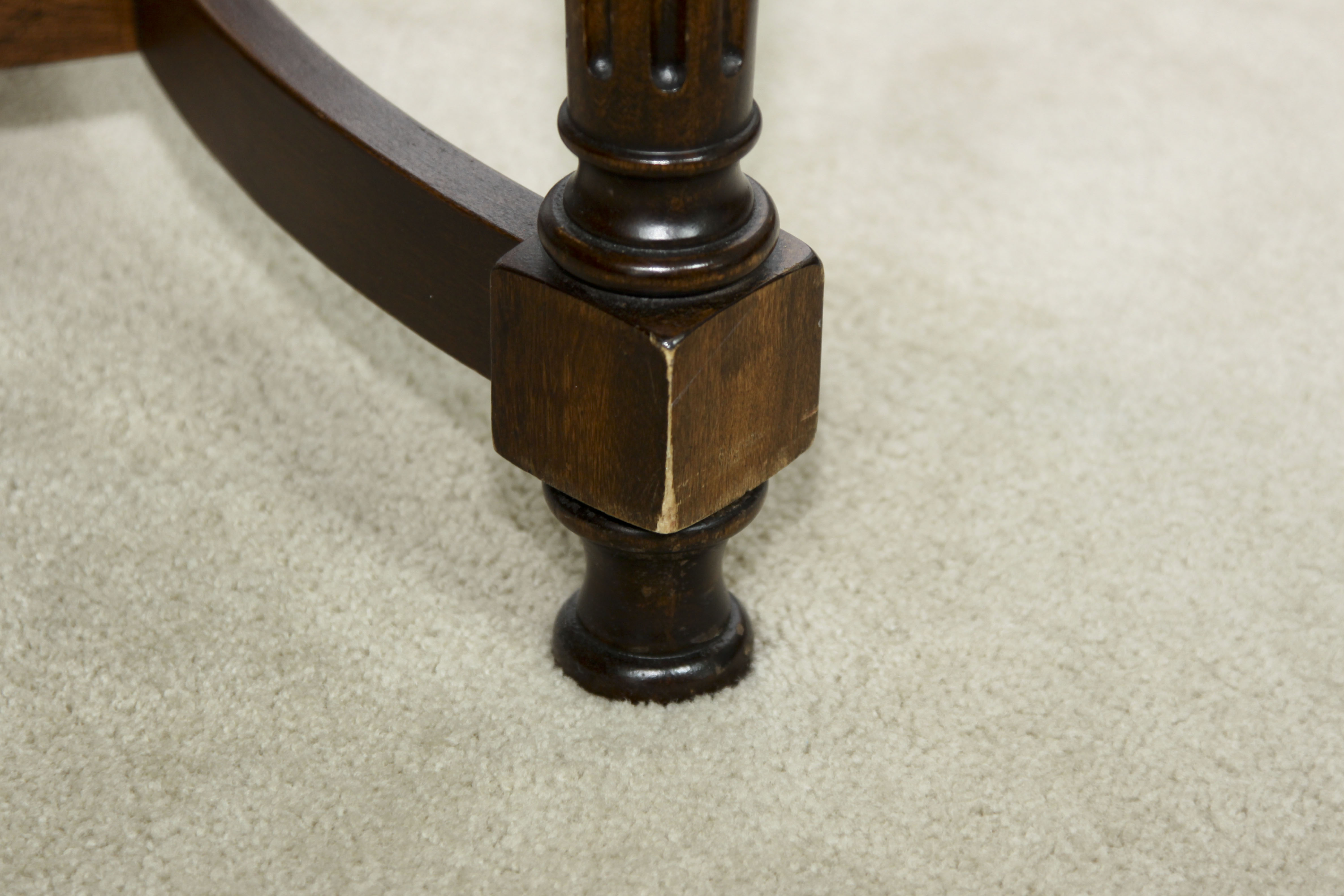 Oval Glass Top Coffee Table