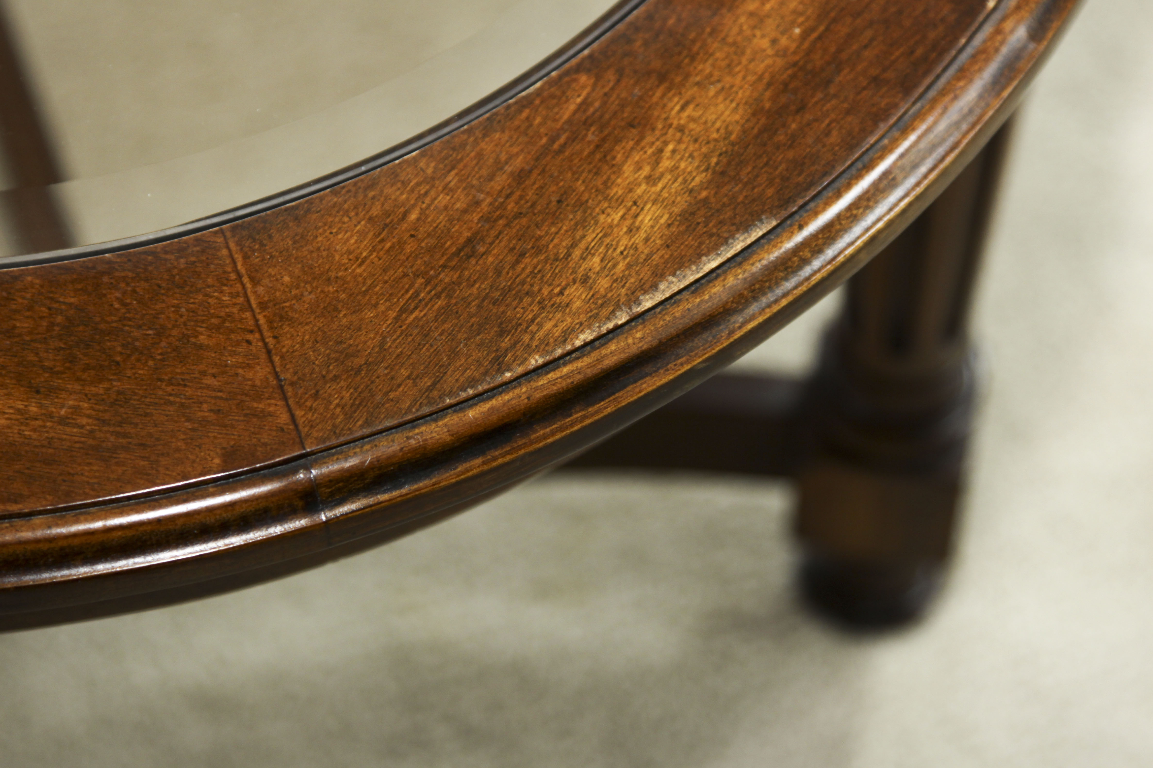 Oval Glass Top Coffee Table