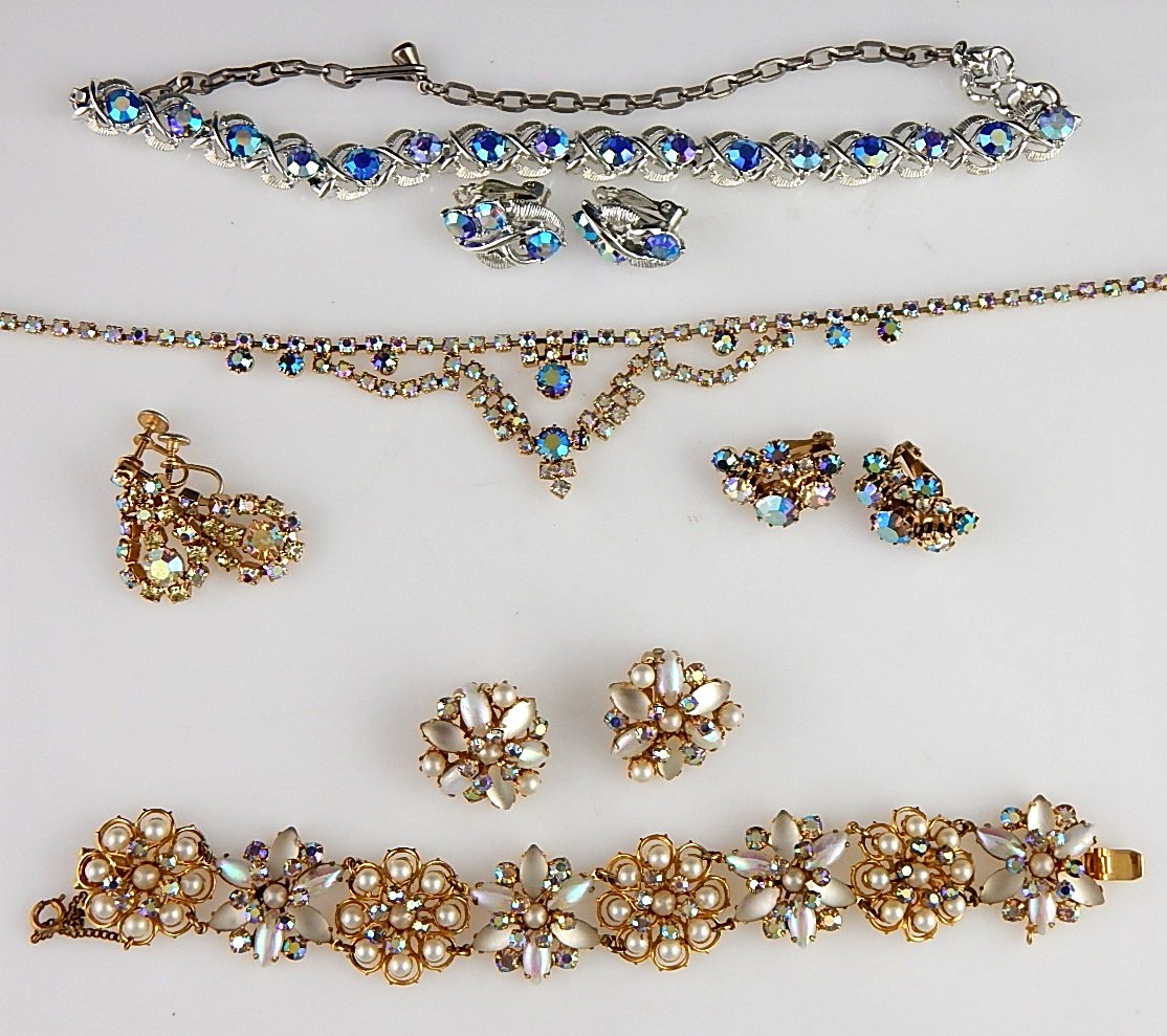 Beautiful Kramer of NY Bracelet/Earrings,and Rhinestone Pieces