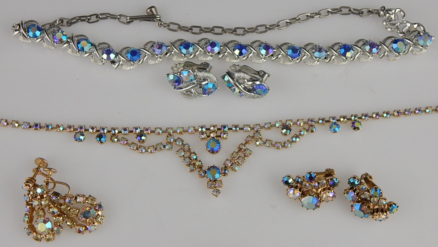 Beautiful Kramer of NY Bracelet/Earrings,and Rhinestone Pieces