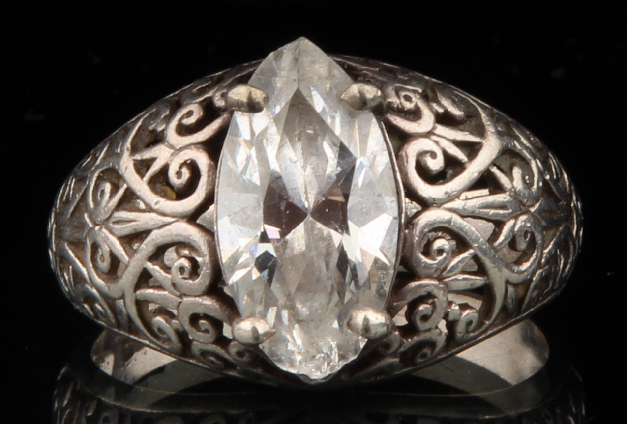 Sterling Silver Rings with Faux Stones