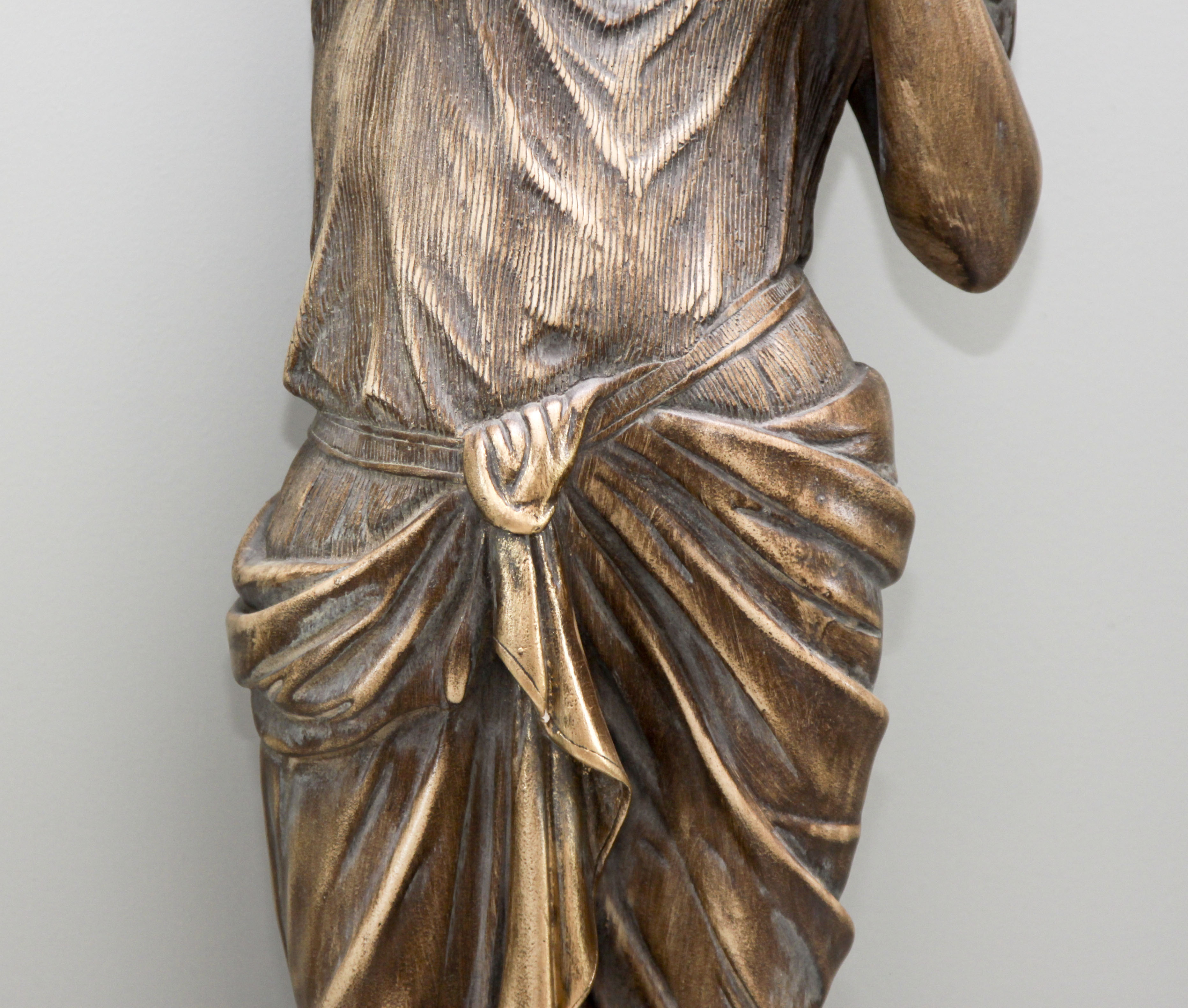 Large Bronze Finished Plaster Statue of a Grecian Woman