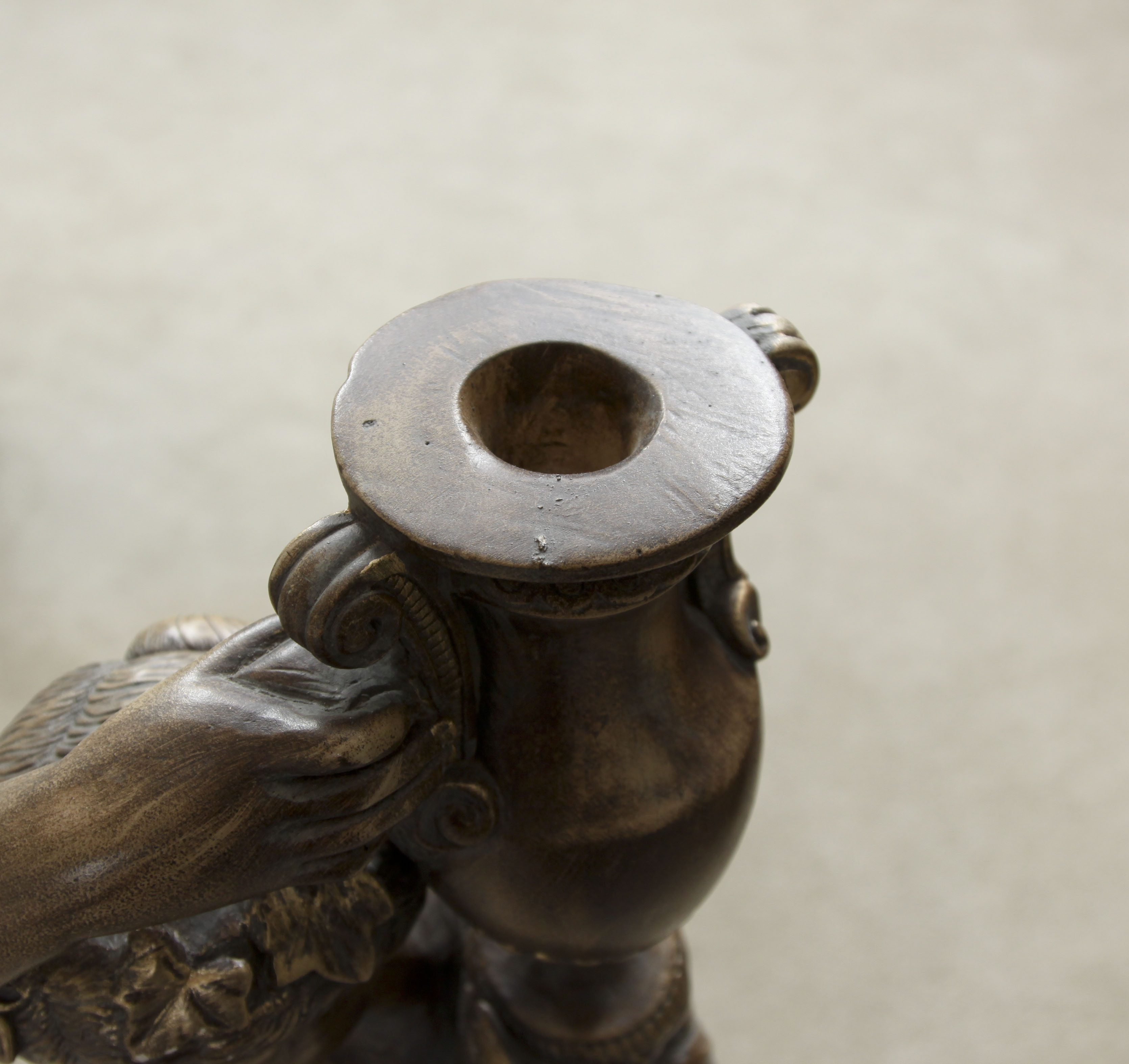 Large Bronze Finished Plaster Statue of a Grecian Woman
