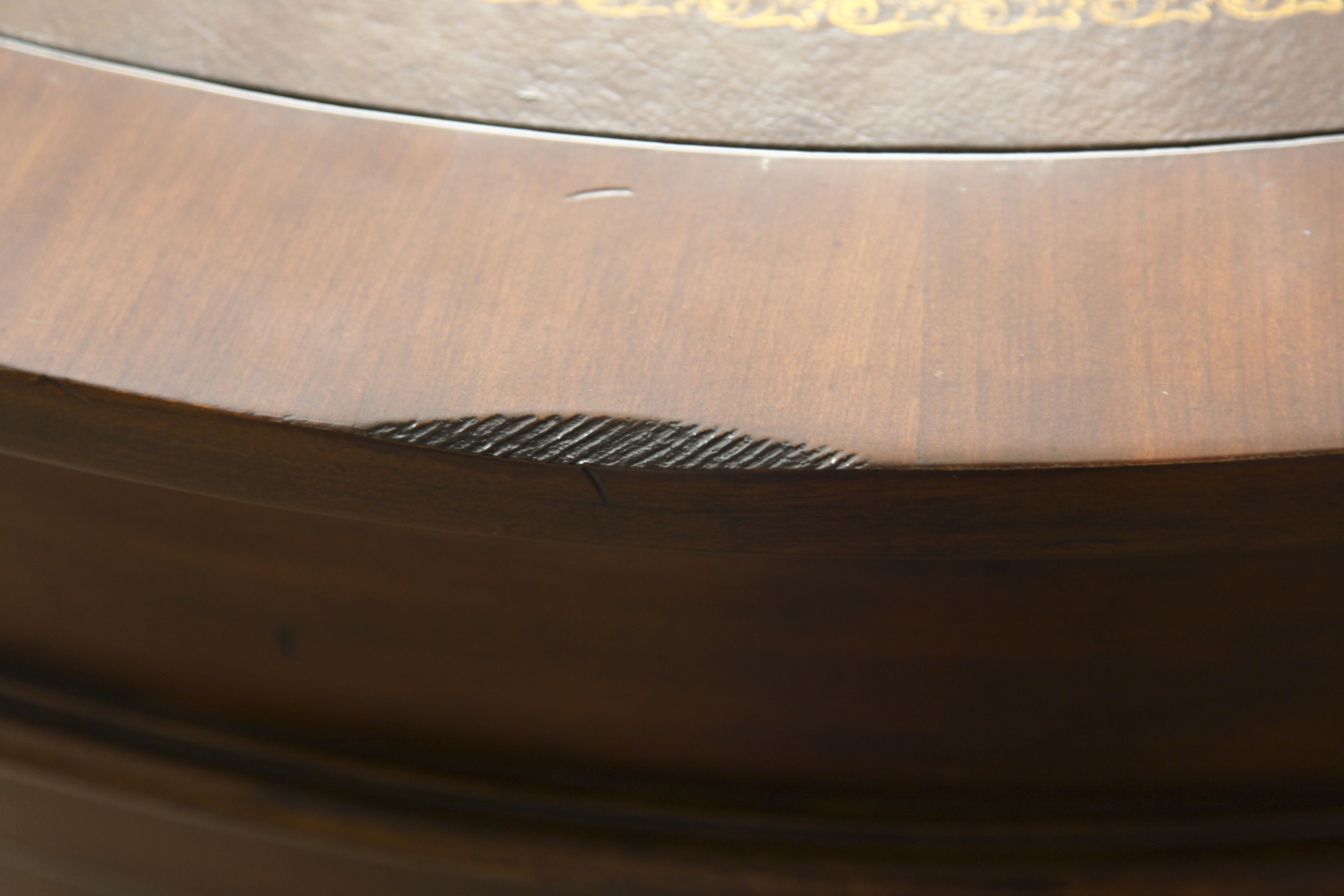 Walnut Kidney-Shaped Executive Desk