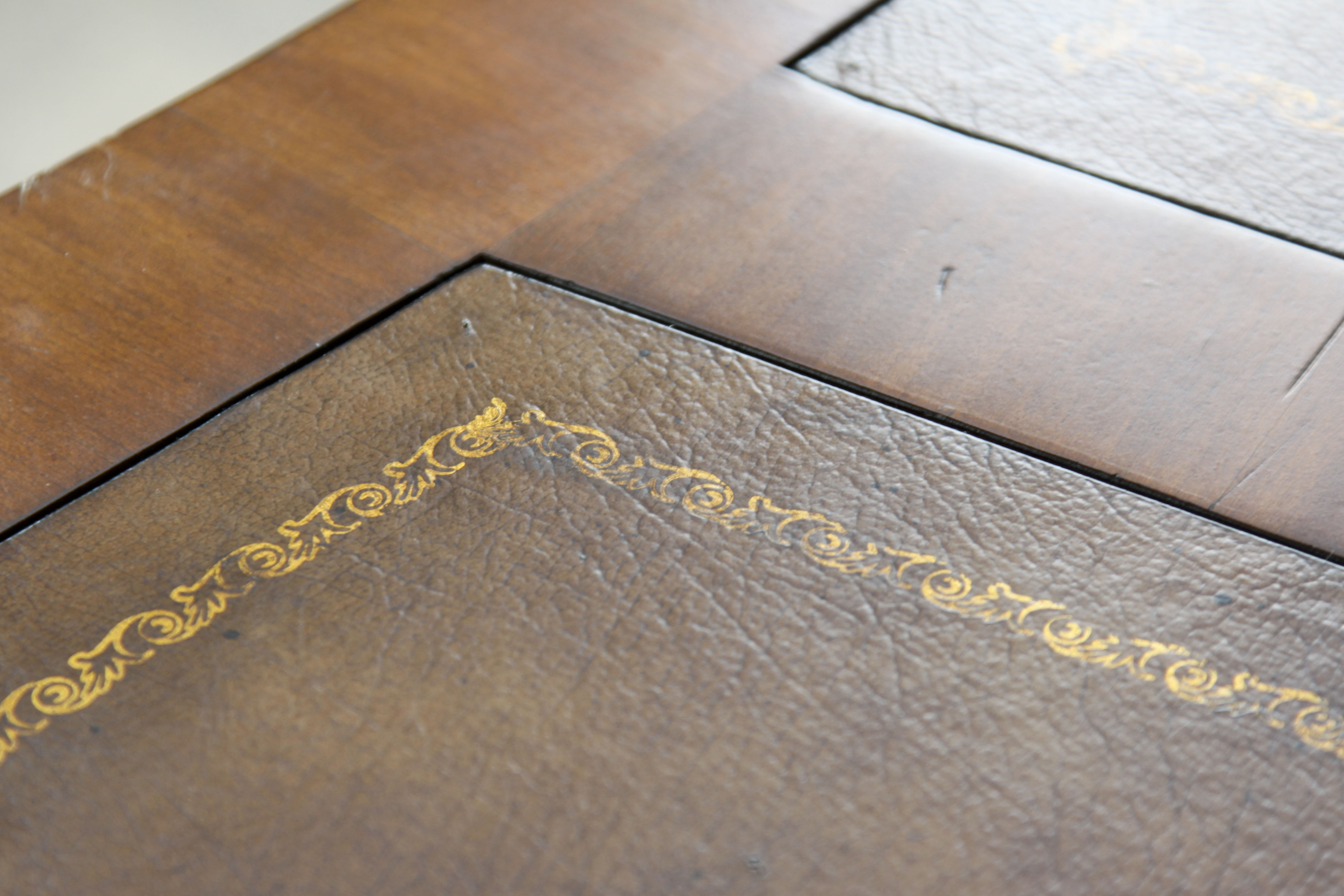 Walnut Kidney-Shaped Executive Desk