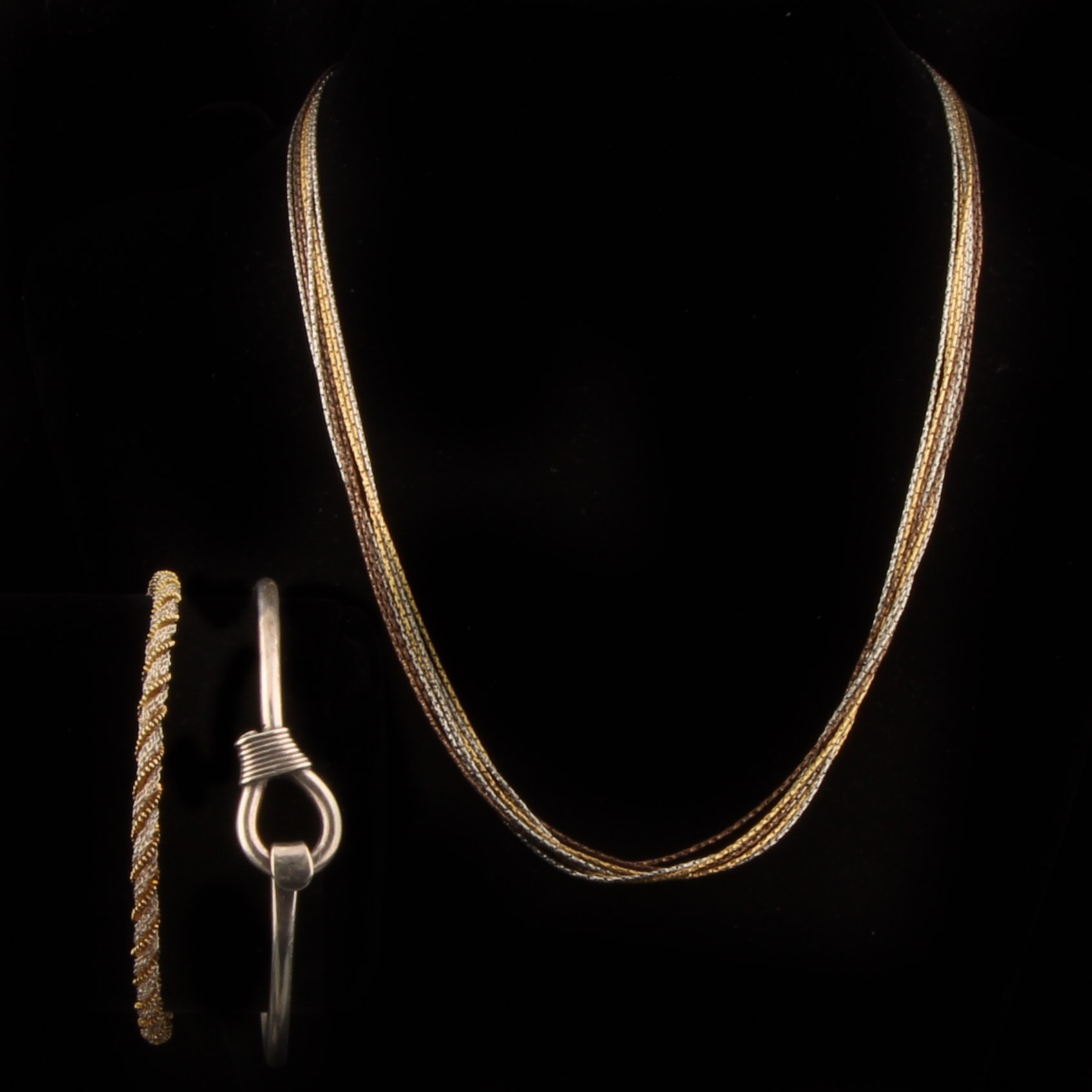 Sterling Silver Necklace and Bracelets