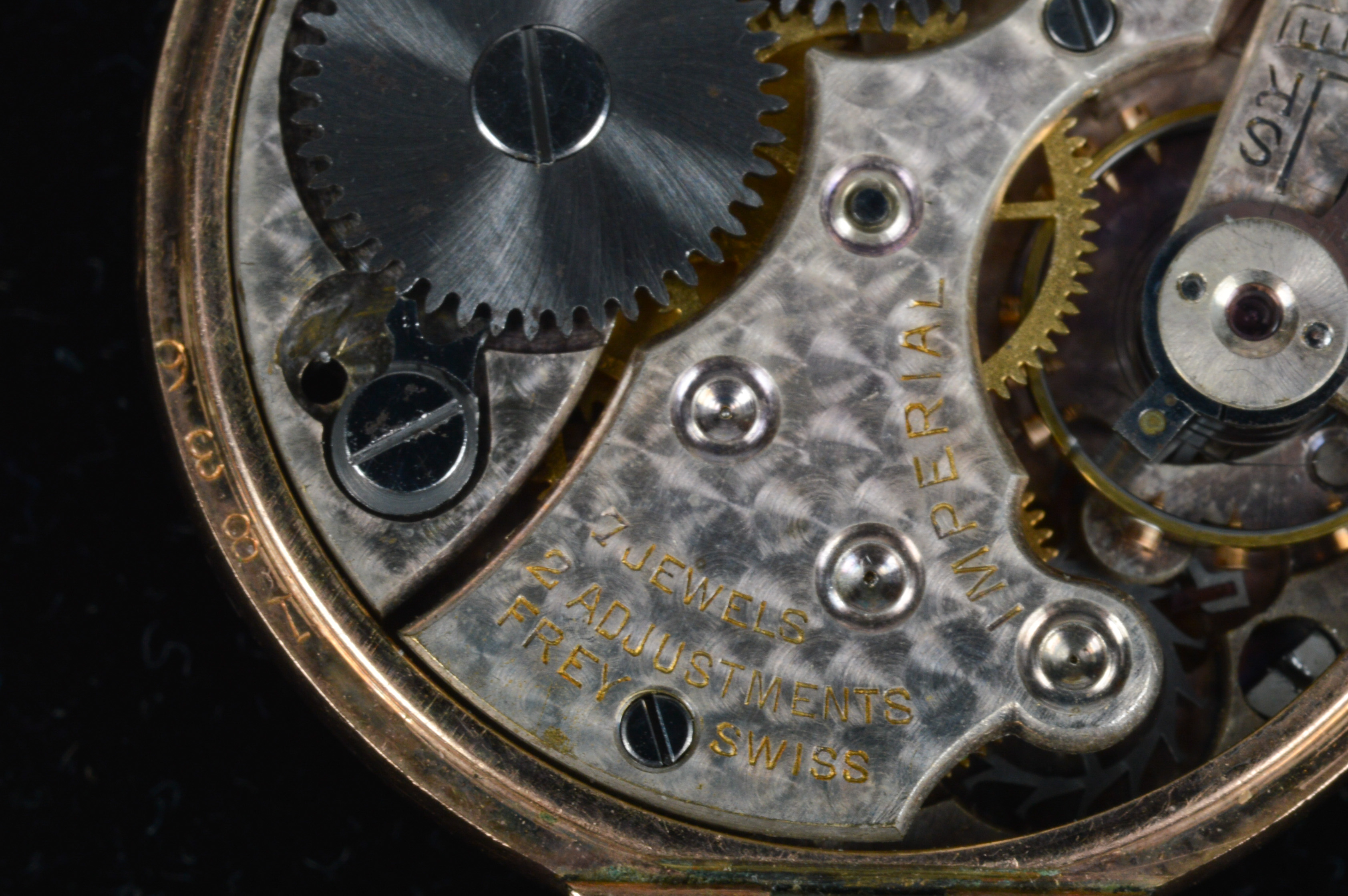 Gold Plate Seven Jewel Imperial Pocket Watch