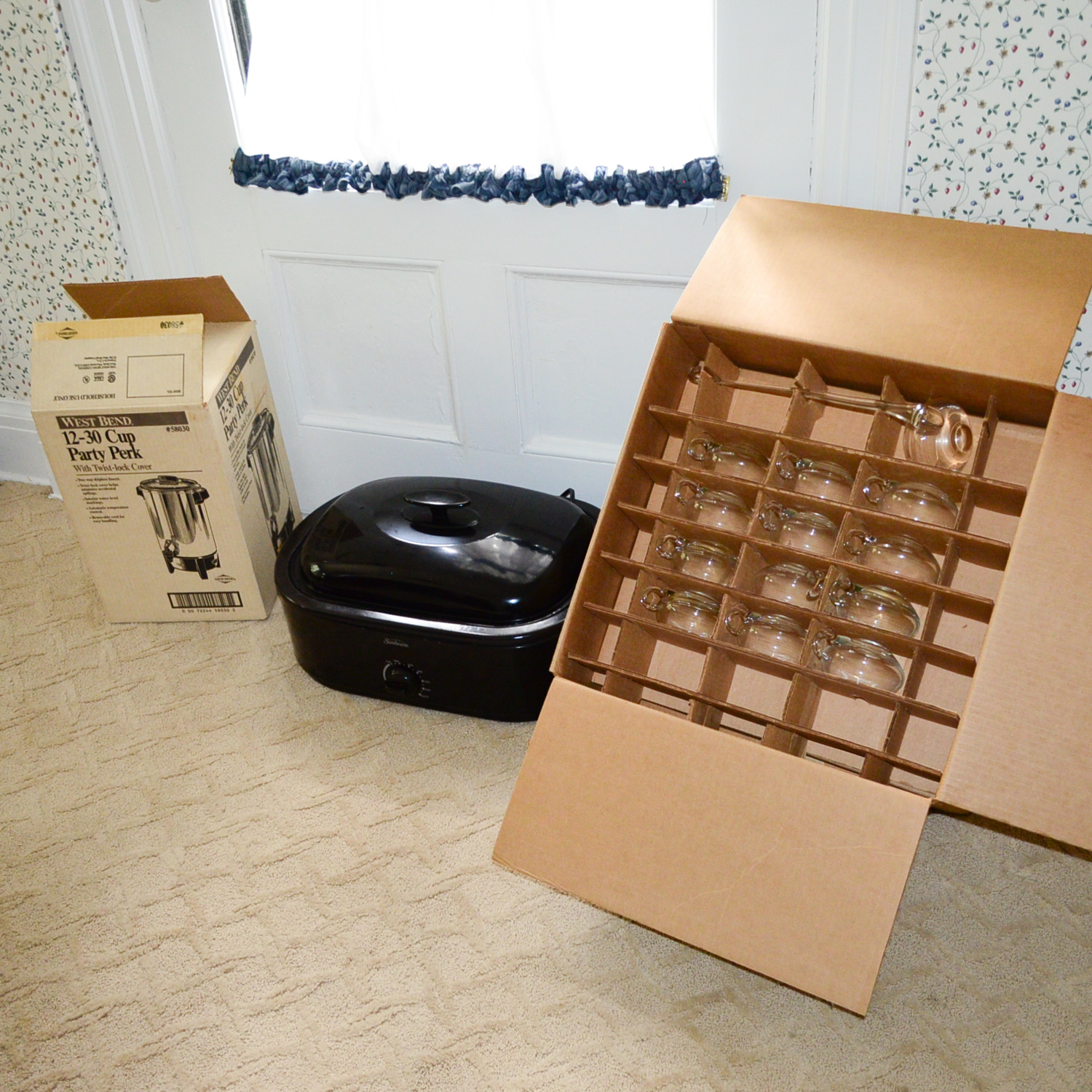 Small Kitchen Appliances and Punch Glasses