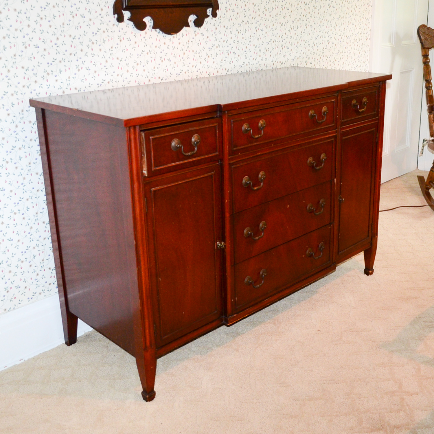 Traditional Cherry Sideboard Circa 1940's