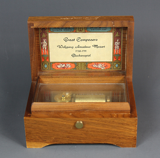 Reuge Music Box With Mozart Composition for the Glockenspiel