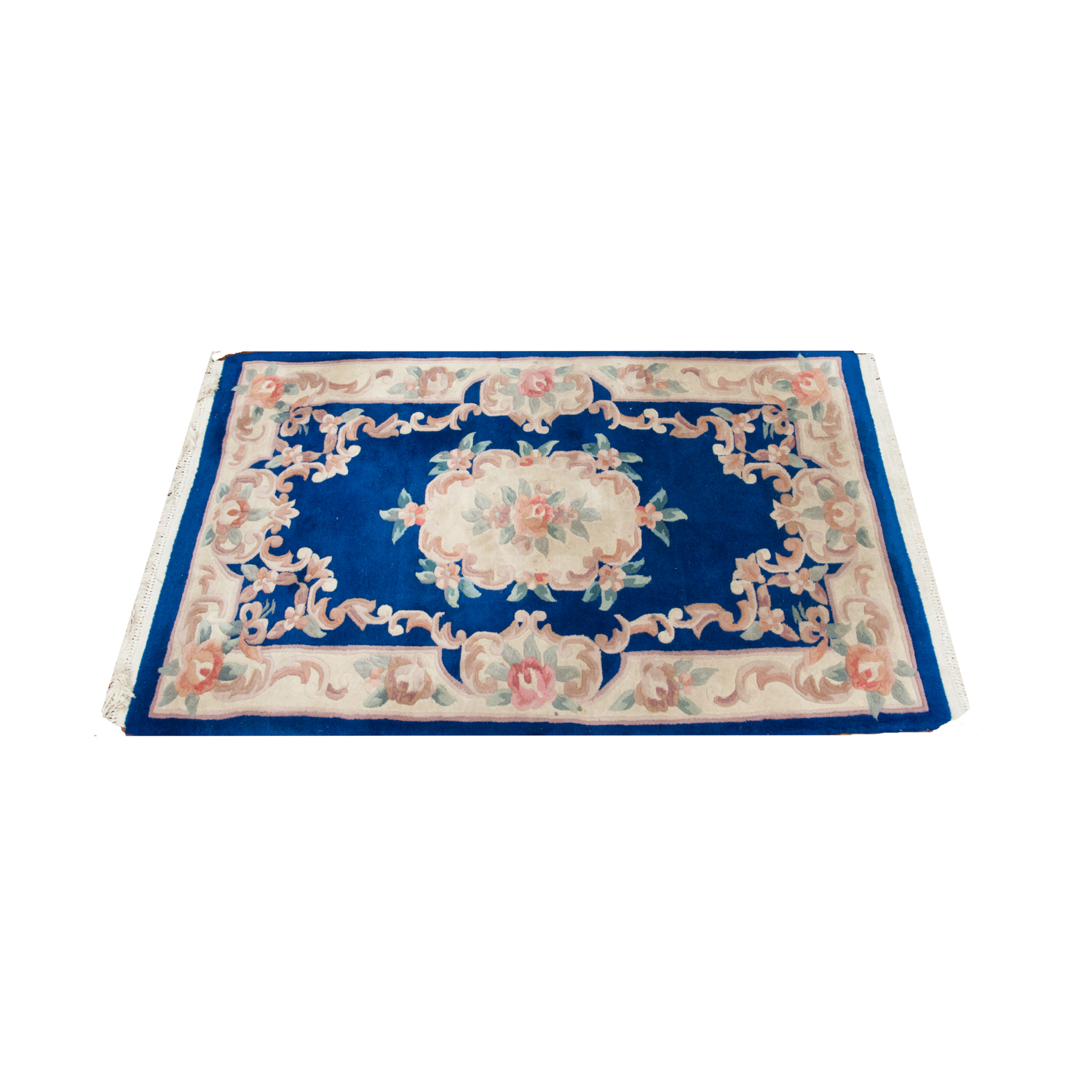 Sapphire Blue Savonnerie-Style Sculpted Rug