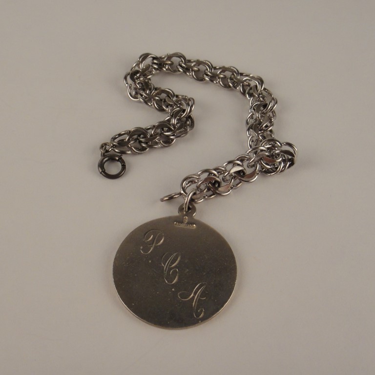 Sterling Silver Engraved Charm Bracelet