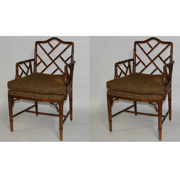 Pair of Chinese Chippendale Style Chairs